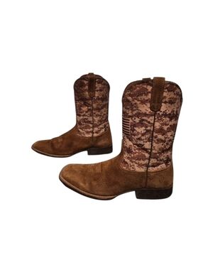 Ariat American Patriot Flag Cowboy Western Boots Kid's Size 5